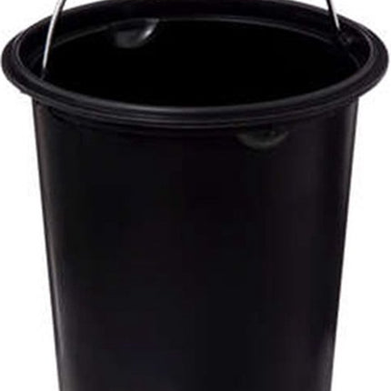 5Five Hapache Treteimer aus Metall mit Soft-Close und Bambusdeckel - 3L - Schwarz Multi