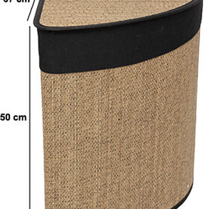 5Five Wäschesammler - Bambusholz - mit Deckel - natur - 50 x 37 x 50 cm - 48 Liter - faltbar