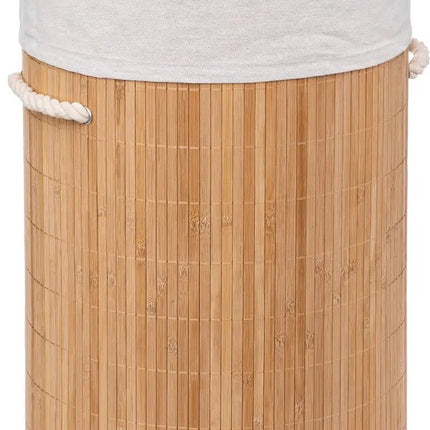 Wäschekorb aus Bambus - 48 Liter - 35 x 50 cm - mit Deckel