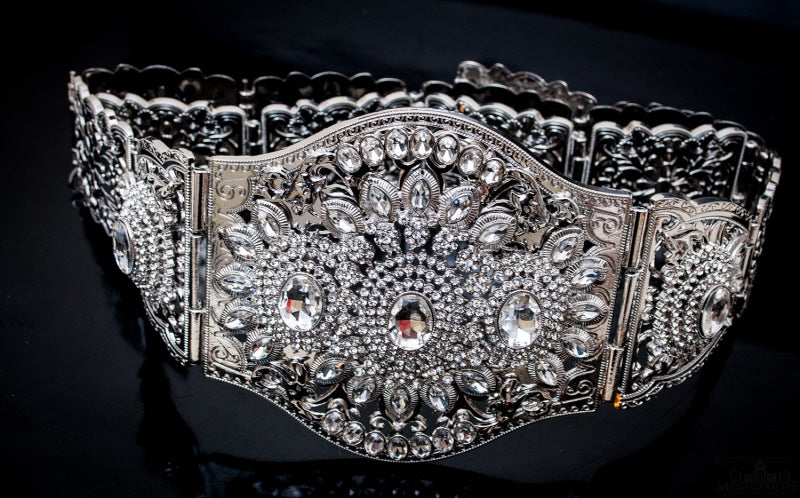 Ceinture traditionnelle argentée XL