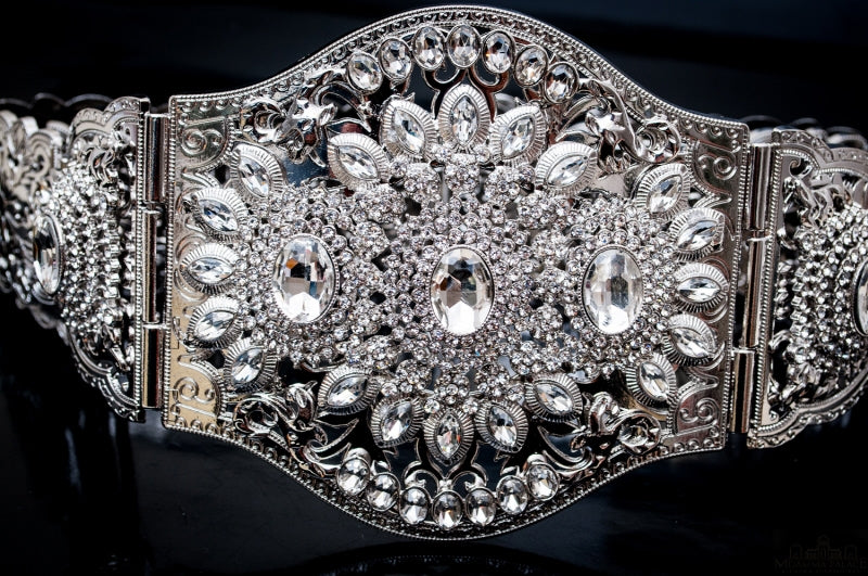 Ceinture traditionnelle argentée XL
