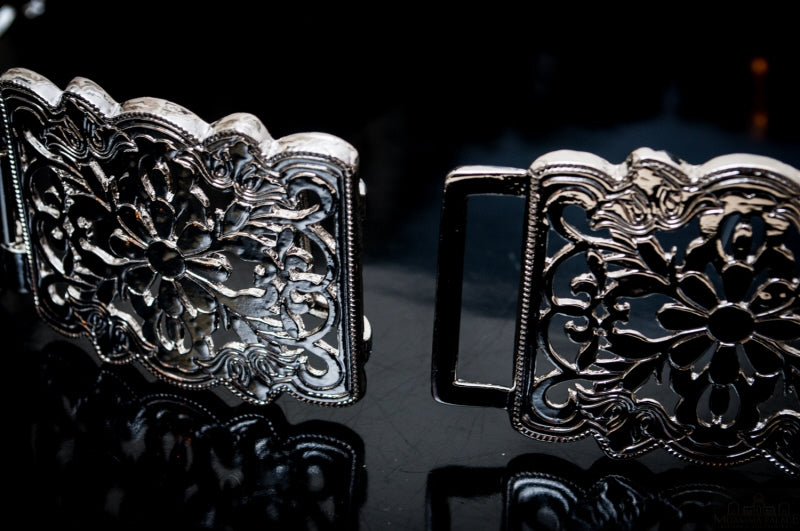 Ceinture traditionnelle argentée XL