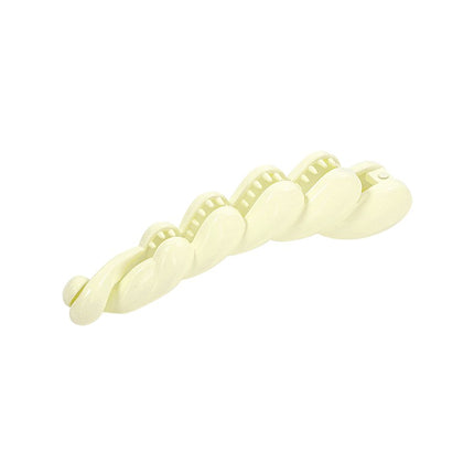 Creamy White Haarclip in Vlechtdesign – Trendy Accessoire – 12 cm – PC Materiaal