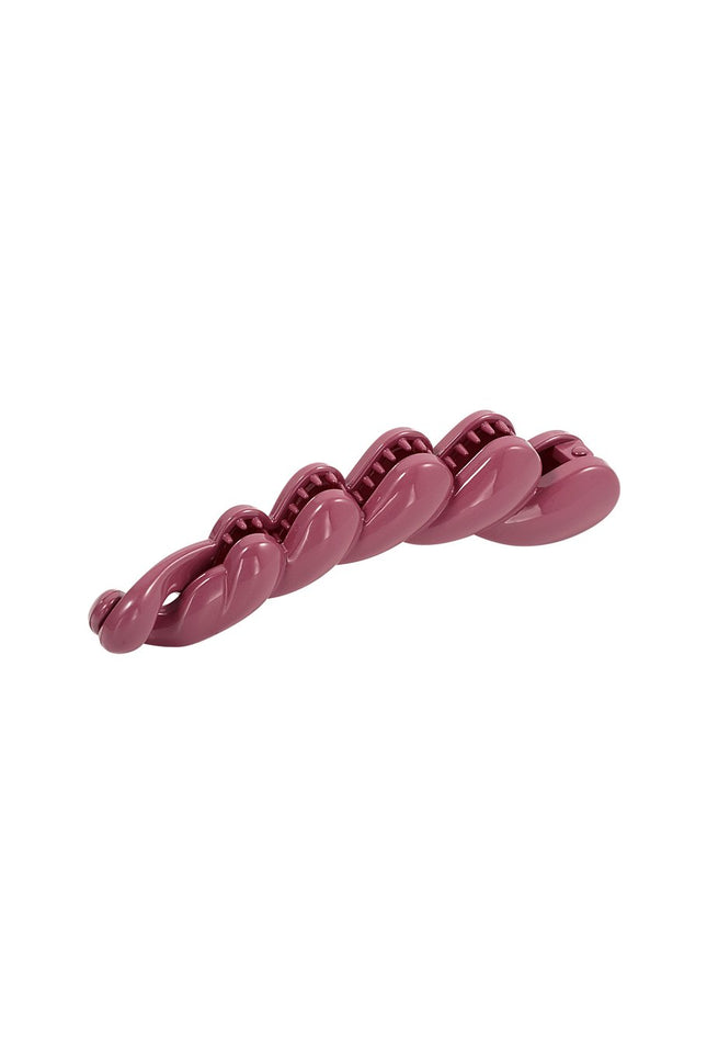 Fuchsia Haarclip in Vlechtdesign – Trendy Accessoire – 12 cm – PC Materiaal
