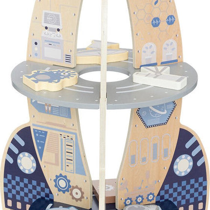 Atmosphera Kids Weltraumrakete Holzspielzeug - 42x42x60cm - Multi
