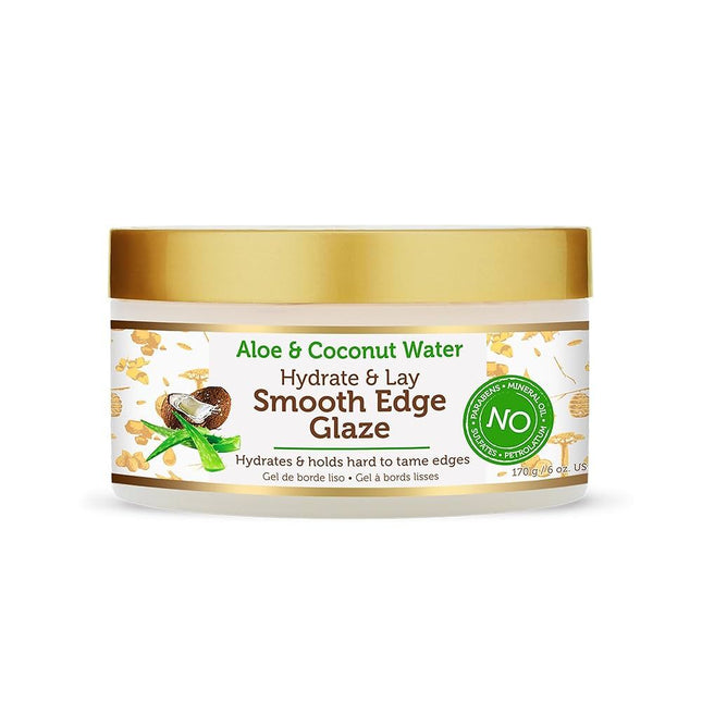 African Pride Moisture Miracle Smooth Edge Glaze – Maximale Slijting & Hydratatie, StylingGel | Natuurlijke Ingrediënten, Kokosnoot & Aloë Water | Voedt, Bevochtigt & Houdt Vast | 170 gram