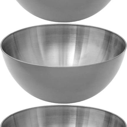 Secret de Gourmet - Slakom/serveer schalen - set 3x - RVS - D24 cm