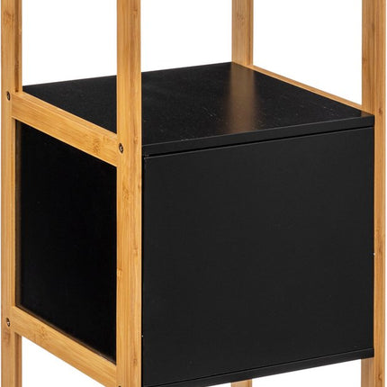 5five Natureo Halbhoher Badezimmerschrank 33x33x80 cm - Schwarz/Braun
