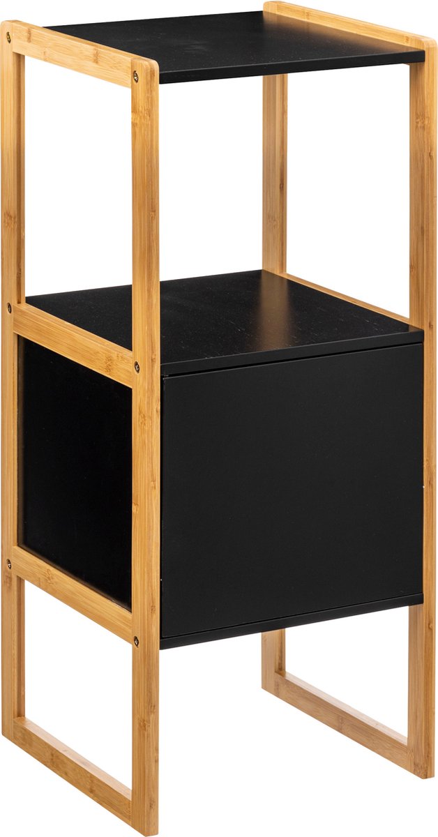 5five Natureo Halbhoher Badezimmerschrank 33x33x80 cm - Schwarz/Braun