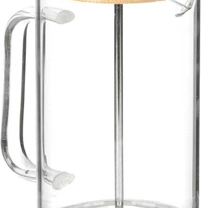 Teekanne 600 ml Natürlicher Bambus Borosilikatglas