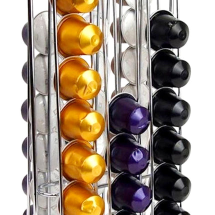 RVS Nespresso Kapselhalter aus Metall für 48 Kapseln - Spender und Ständer