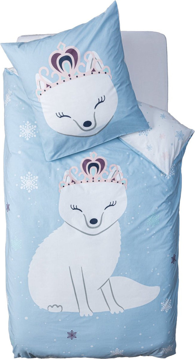 Atmosphera Kids Dekbedovertrek set met 1 kussensloop 140x200cm/65x65cm Winter
