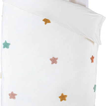 Atmosphera Kids Bettwäsche-Set mit 1 Kissenbezug 140x200cm/65x65cm Stern