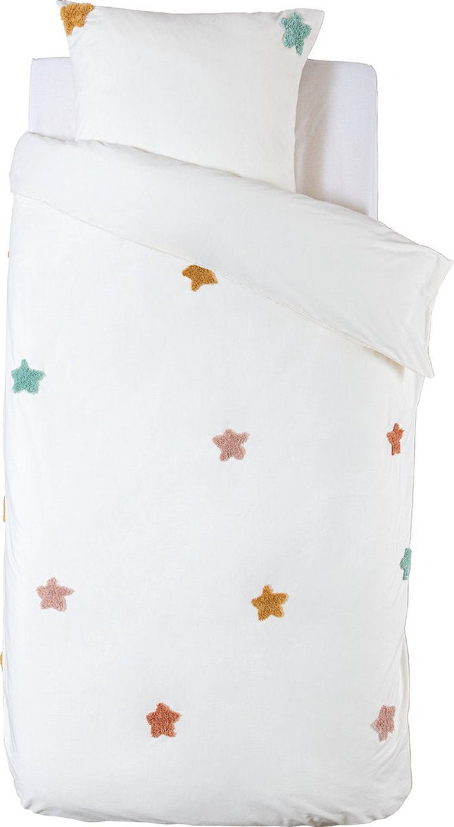 Atmosphera Kids Bettwäsche-Set mit 1 Kissenbezug 140x200cm/65x65cm Stern