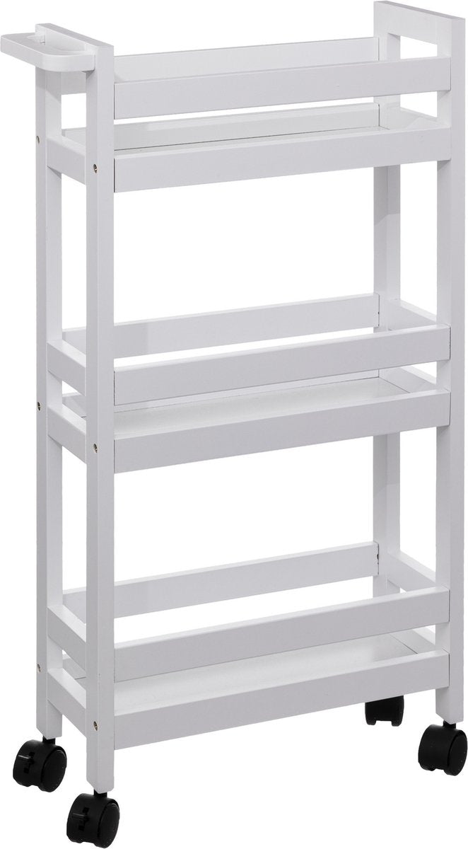 5Five Narrow kitchen trolley 3 tiers white