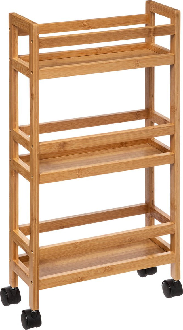 Keukentrolley - 3-laags - bamboe - 36 x 15 x 74.5 cm