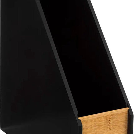 5Five Lese- und Zeitschriftenbox – schwarz – B9 x T25 x H30 cm – Holz