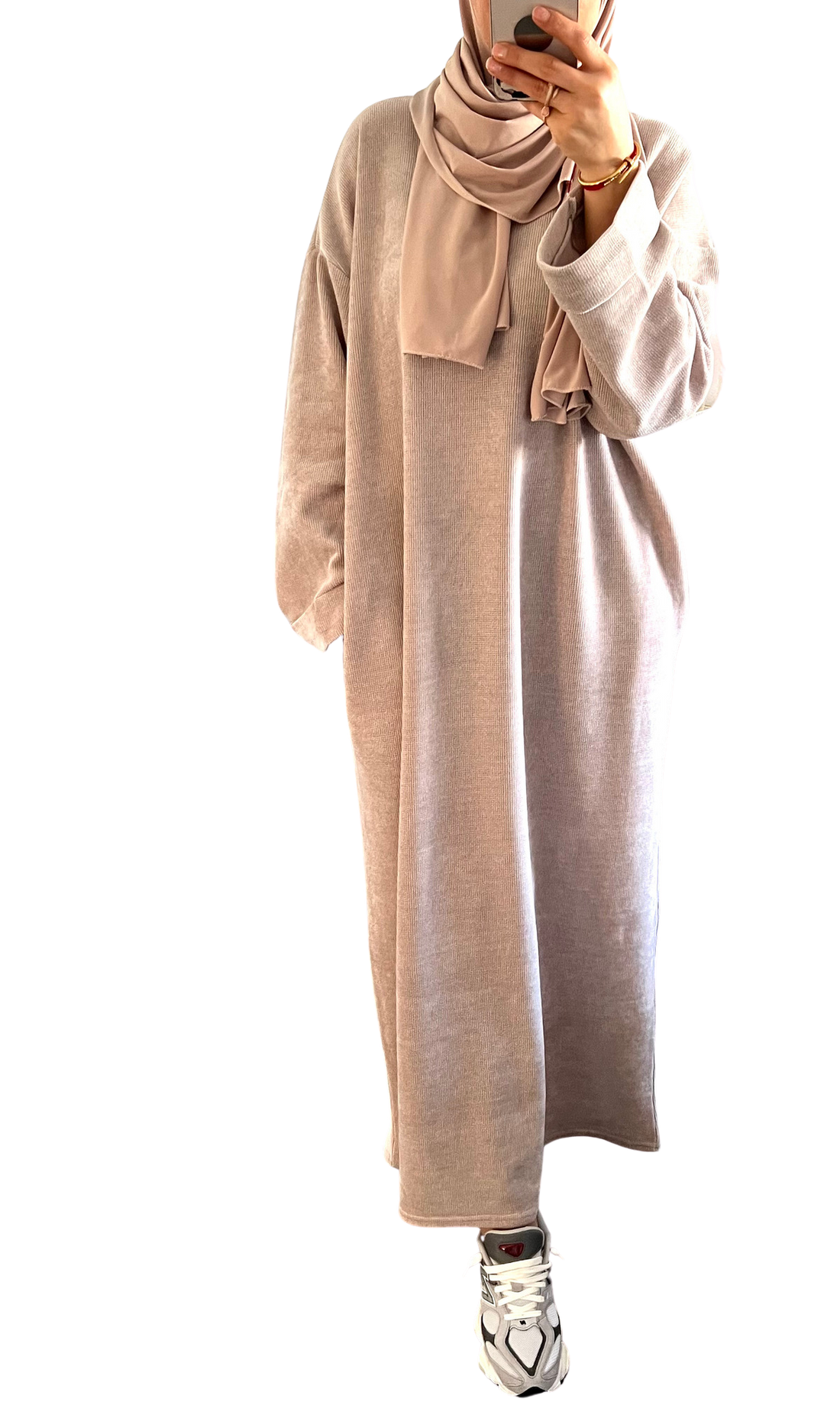 Maya Dress – oversized geribbelde jurk met zakken, tot maat XL – foto 7