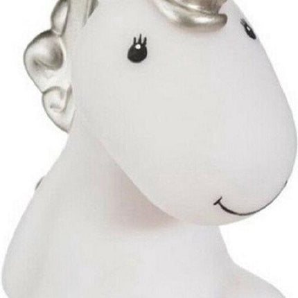 Atmosphera Nachtlampje LED - Unicorn - zilver - kunststof - 12 x 7 x 13.5 cm - kinderkamer