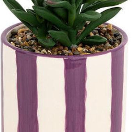 Atmosphera Kunstplant keramische pot - Ø10xH17cm - Violet