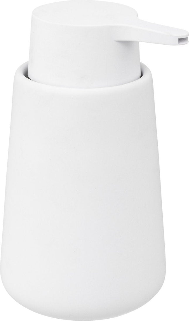 5Five Zeeppompje/zeepdispenser van keramiek - wit - 250 ml