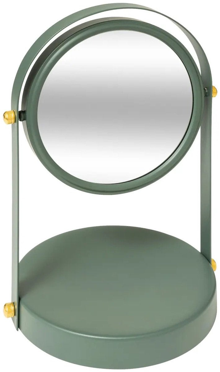 5Five draaibare make-up spiegel op standaard – metaal, ficusgroen, 18 x 26 cm