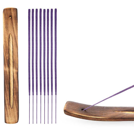 Set aus 50 Lavendel-Duftstäbchen mit Holzhalter