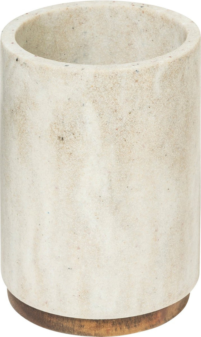 5Five Como Zahnbürstenhalter - Marmoroptik - Ø7xH11cm - Beige