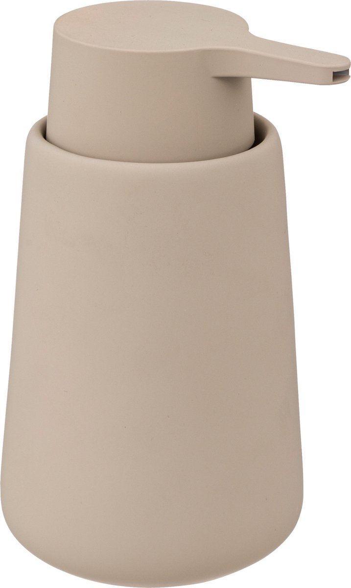 5Five Zeeppompje / dispenser - Cocoon - kunststeen - beige - 15 cm - 300 ml - Badkamer / toilet / keuken