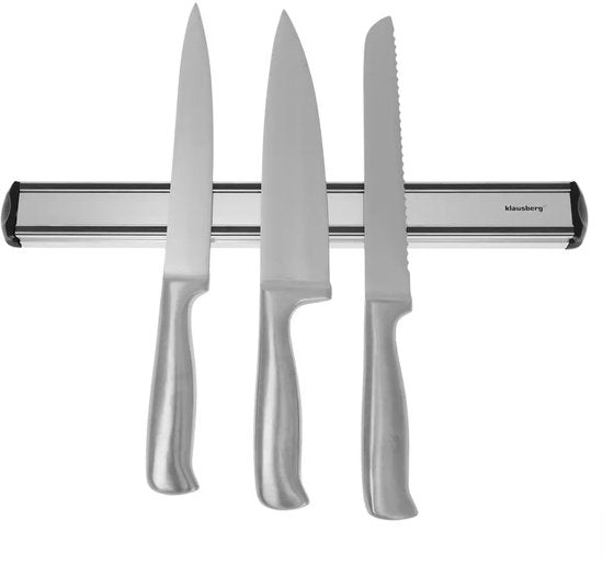 Klausberg KB7247 Support magnétique pour couteaux - Organisateur mural peu encombrant pour couteaux et ustensiles de cuisine métalliques