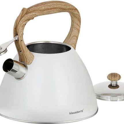 Klausberg KB-7264 Flötenkessel - 3L - Edelstahl - alle Herdarten