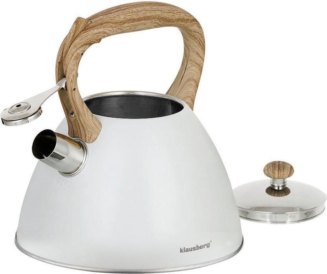 Klausberg KB-7264 bouilloire sifflante - 3L - inox - toutes sources de chaleur