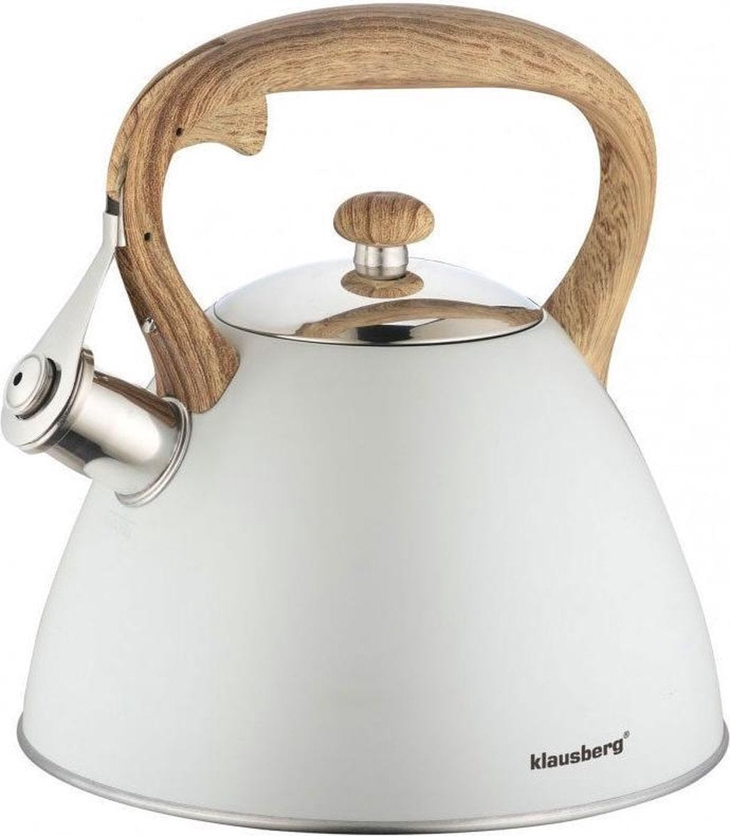 Klausberg KB-7264 bouilloire sifflante - 3L - inox - toutes sources de chaleur