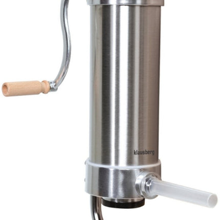 Klausberg KB-7926 Vertikale Wurstfüllmaschine | 3 kg Kapazität | Edelstahl | Mit 4 Füllrohren | Fleischfüller | Wurstmacher