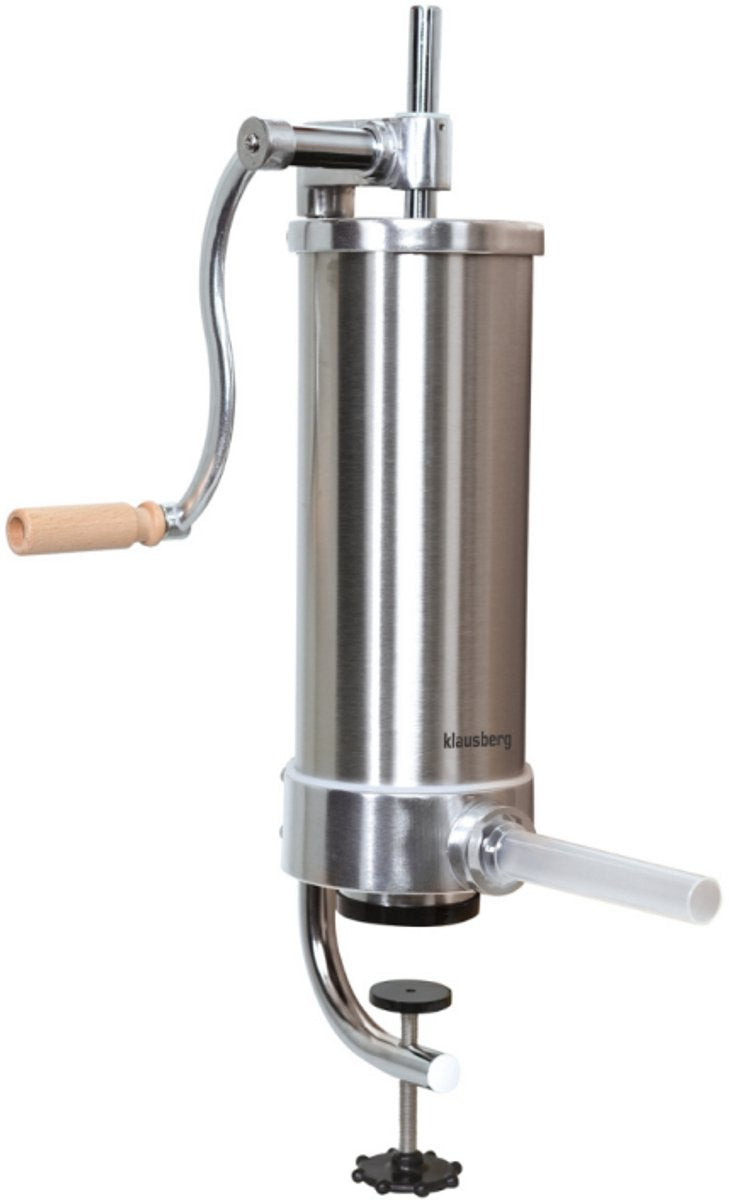 Klausberg KB-7926 Vertical Sausage Stuffer | 3 kg Capacity | Stainless Steel | With 4 Funnels | Meat Stuffer | Sausage Maker