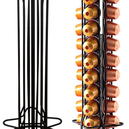 Draaibare cuphouder nespresso zwart - 36 capsules - Pod Holder