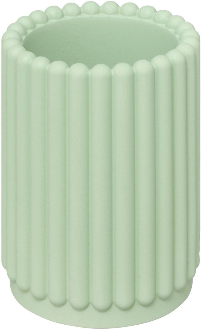 5Five Bonbon Zahnbürstenhalter - Gerillt - Ø8xH11cm - Grün