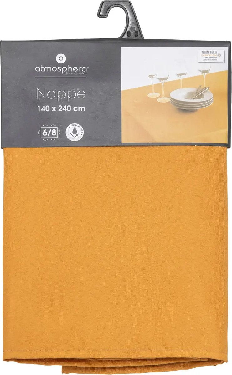 Atmosphera tafelkleed okergeel 240 x 140 cm – rechthoekig, vlekbestendig