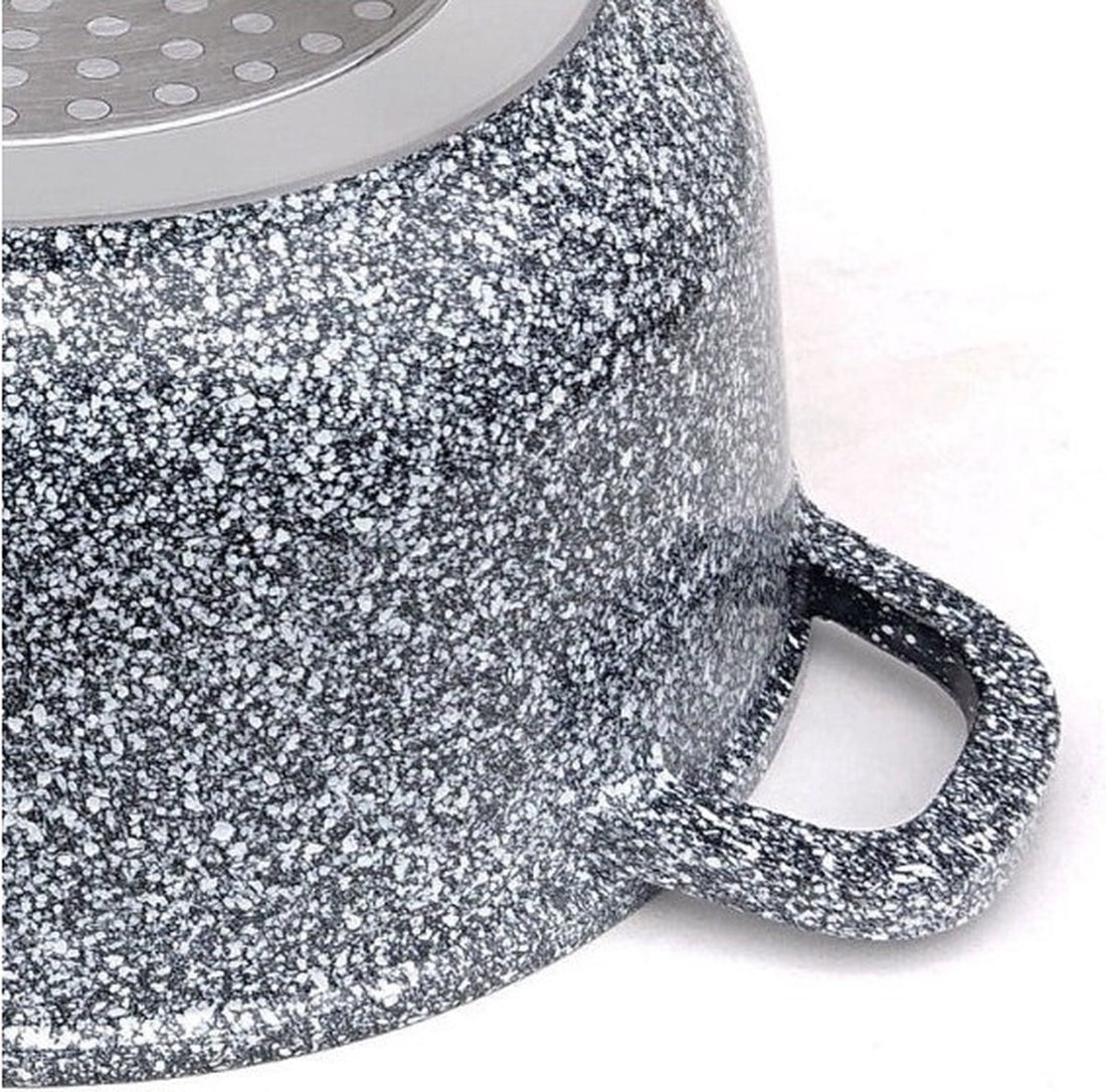 Klausberg kookpan met deksel – marmercoating, grijs, Ø 16 tot 28 cm – foto 5