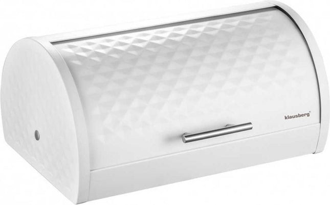 Brotbox aus Stahl – weiß – diamond