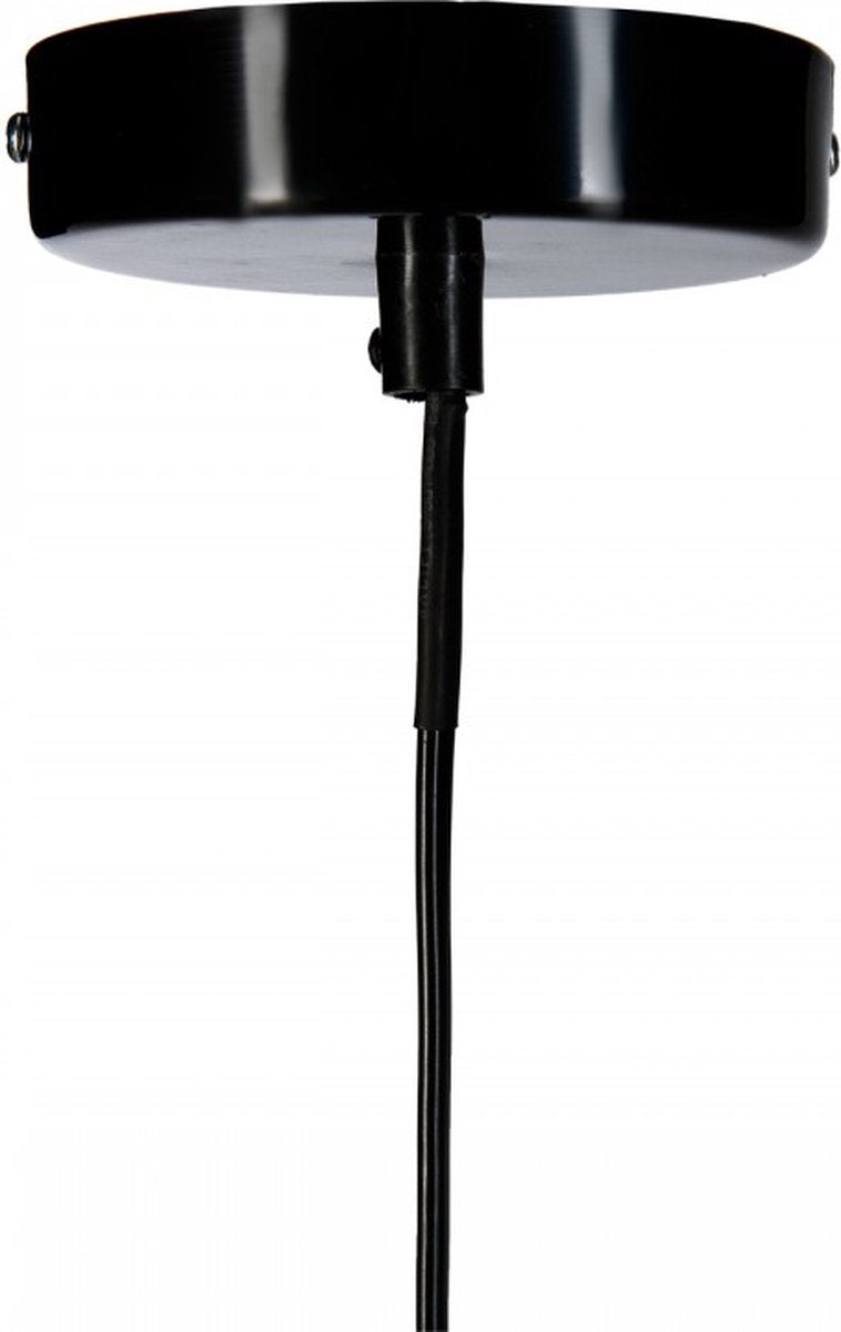 Suspension en métal noir avec fil - D 25 cm