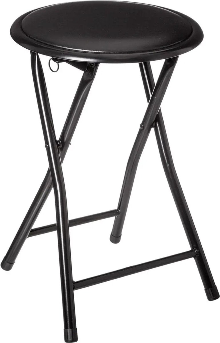 5five Side stool/chair - Foldable - black/black - 46 cm