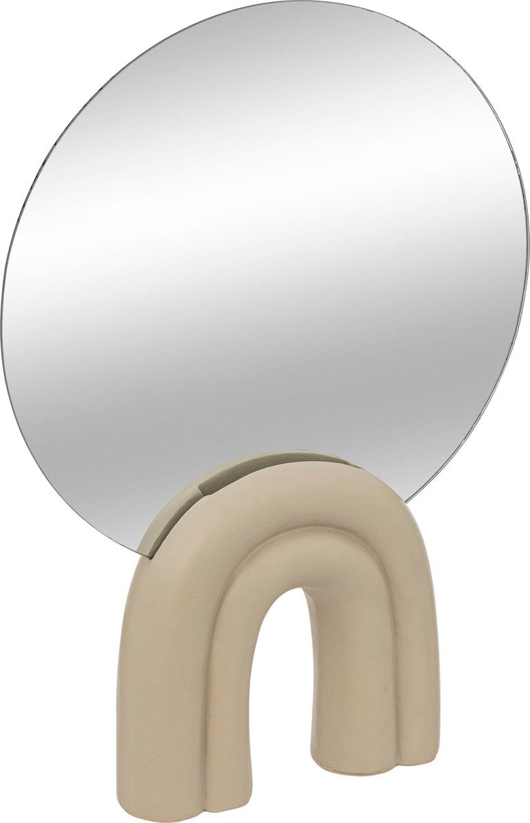 Atmosphera tafelspiegel Wavy Bliss met golvend design – beige, 24 x 36 cm