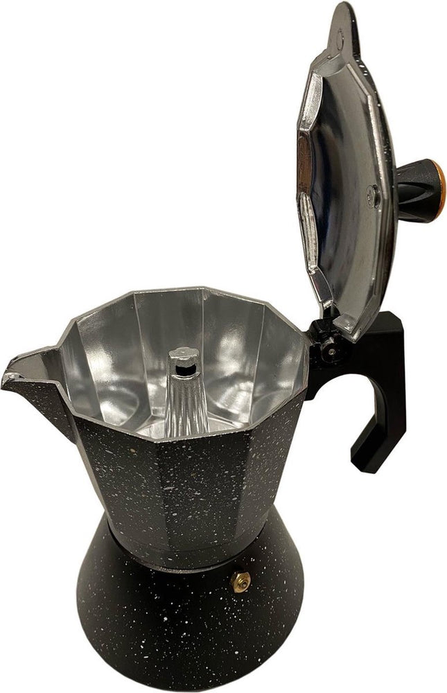 Espressokocher Aluminium - Perkolator 9 Tassen – schwarz