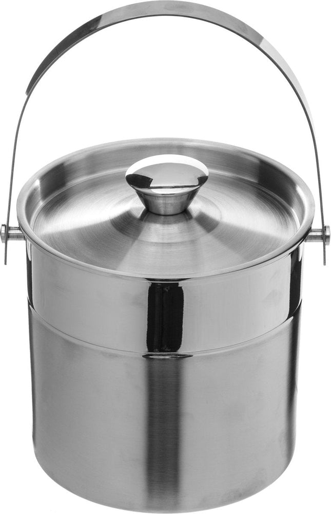 Secret de Gourmet Ijsemmer - met deksel - 15 cm - RVS - IJsblokjes koelemmers - Ijskoeler - IJscontainer