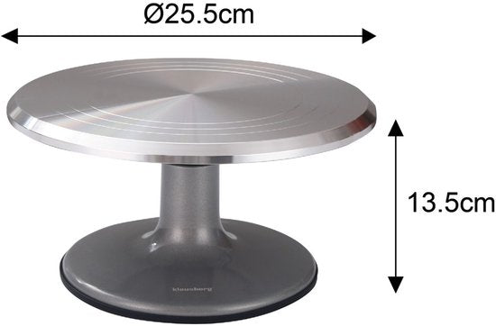 Klausberg 7771 roterende etagère – draaibaar taartplateau en taarthouder, 25 cm – foto 2