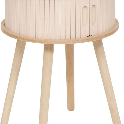 Atmosphera Nysos Nachttisch mit 2 Türen - Ø40xH54cm - Beige