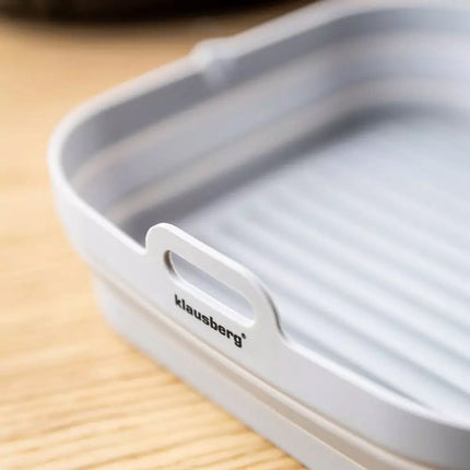 KLAUSBERG - 2-teiliges Silikon Airfryer Backform-Set - Wiederverwendbar und Hitzebeständig bis 230°C - Geeignet für Airfryer, Backofen und Mikrowelle