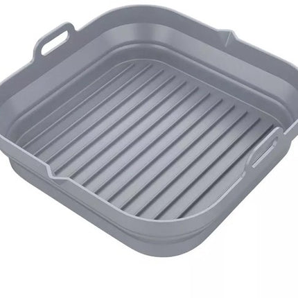 KLAUSBERG - 2-teiliges Silikon Airfryer Backform-Set - Wiederverwendbar und Hitzebeständig bis 230°C - Geeignet für Airfryer, Backofen und Mikrowelle