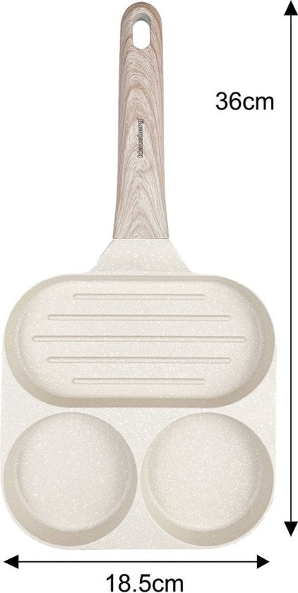 Klausberg 7818 - Pfanne für Eier - Burger - Pfannkuchen - Creme - Antihaftbeschichtete Pfanne